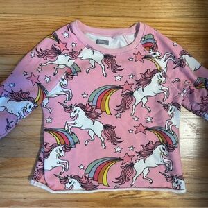 Girls Unicorn and Rainbow Long Sleeve Jumper